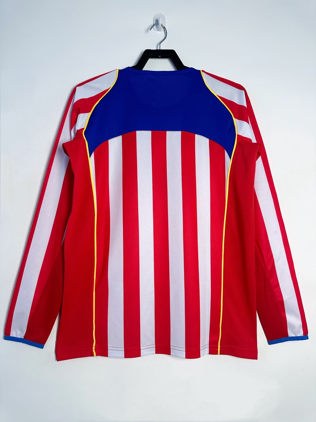 Atletico Madrid 2004/05 Home Long Sleeve Retro Jersey - back view