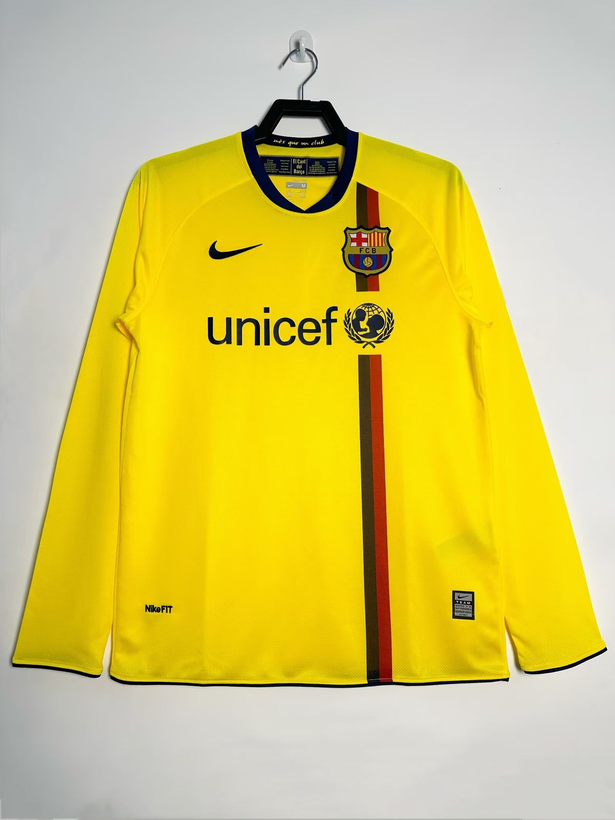Barcelona 2008/09 Away Long Sleeve Retro Jersey - front view