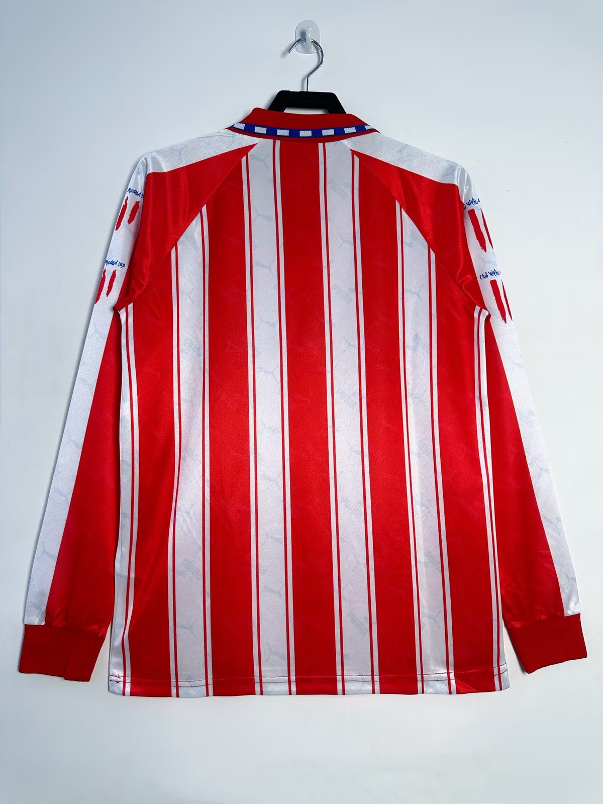 Atletico Madrid 1994/95 Home Long Sleeve Retro Jersey - back view