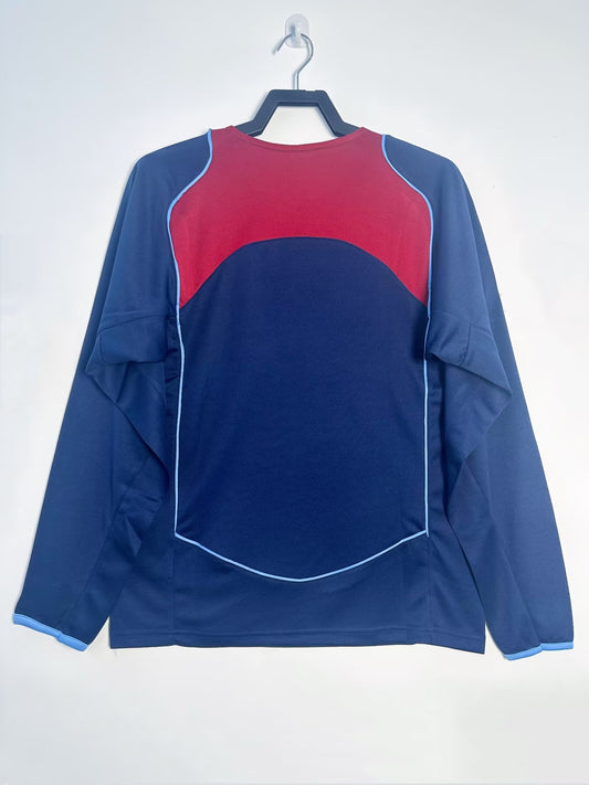 Atletico Madrid 2004/05 Away Long Sleeve Retro Jersey - back view