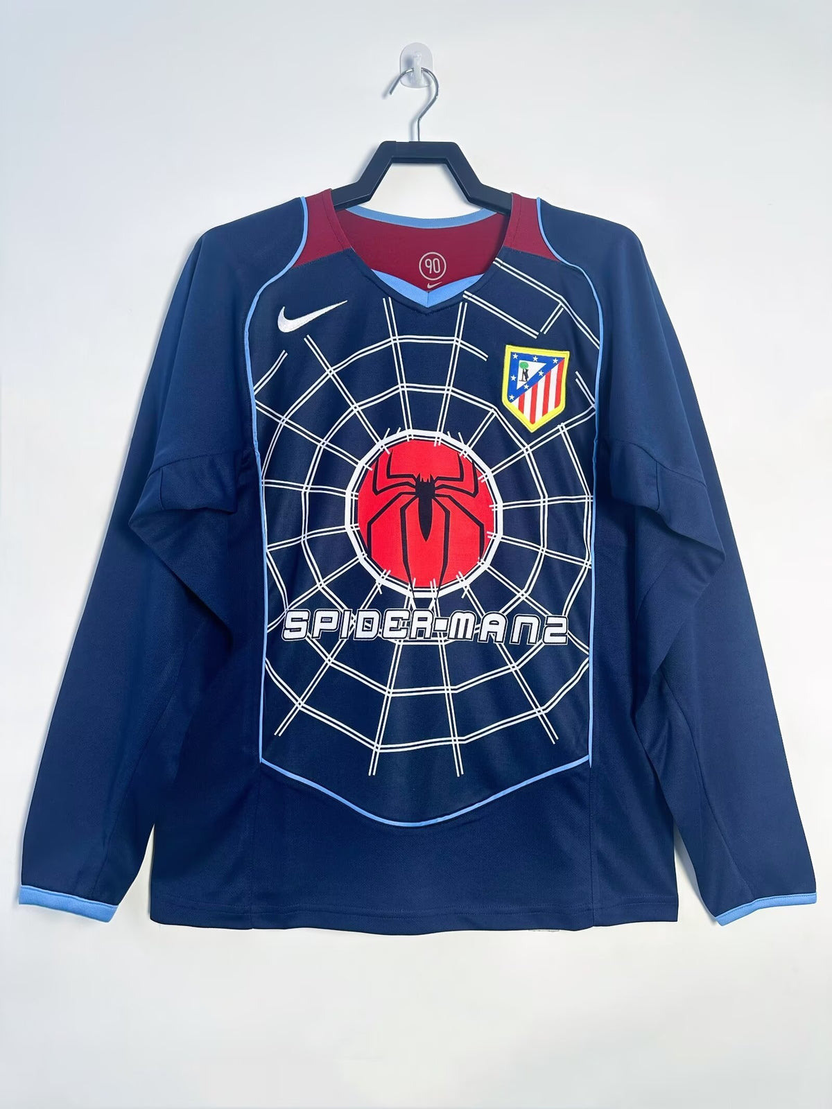 Atletico Madrid 2004/05 Away Long Sleeve Retro Jersey - front view