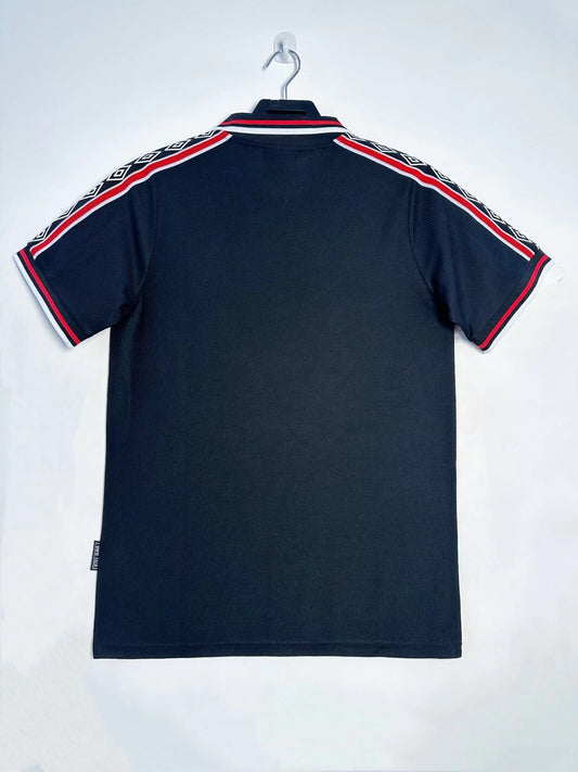 Manchester United 1998/99 Black Retro Jersey - back view