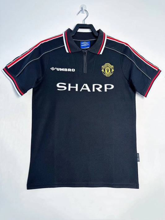 Manchester United 1998/99 Black Retro Jersey - front view