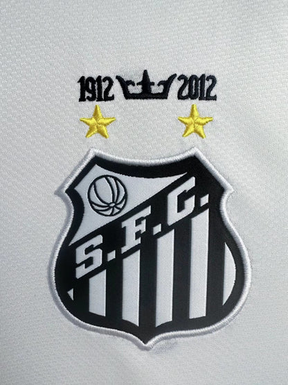 Santos 2012/13 Home Red Shoulder Patch Retro Jersey - detail view