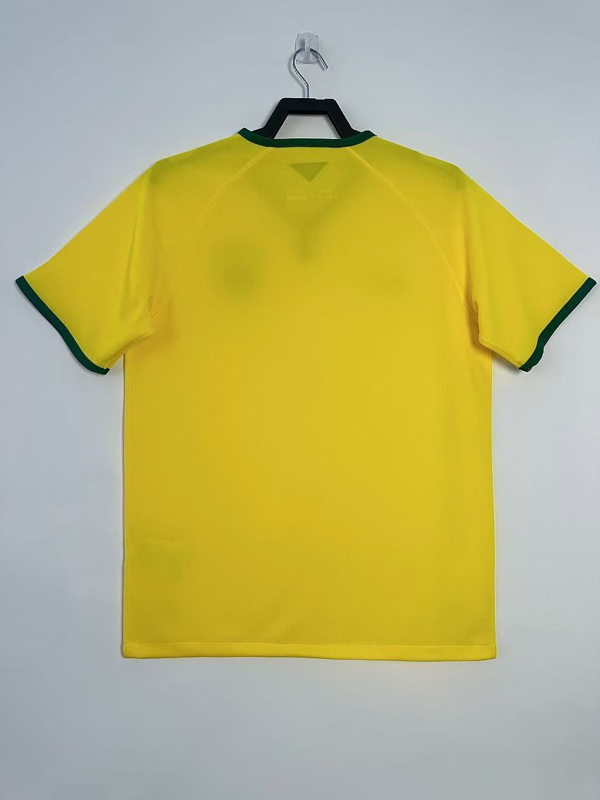Brazil 2014 Home Retro Jersey - back view