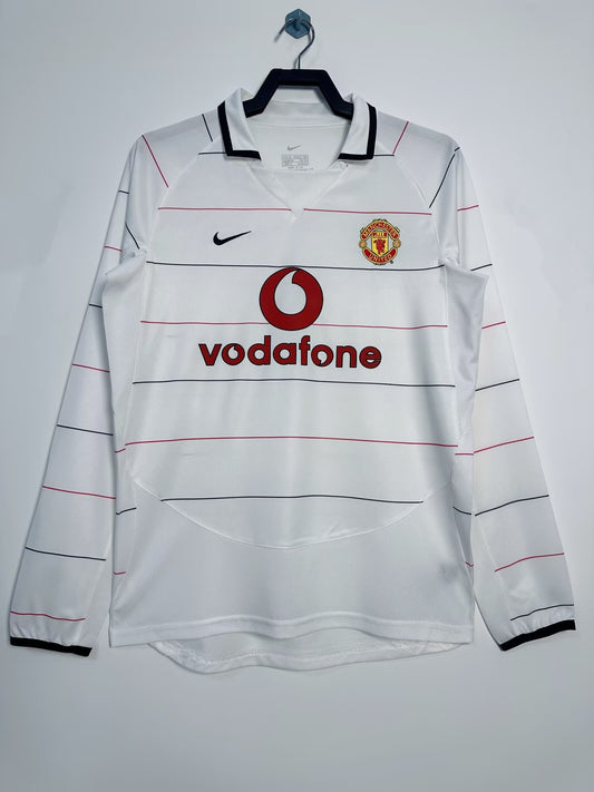 Manchester United 2003/05 Away Long Sleeve Retro Jersey - front view