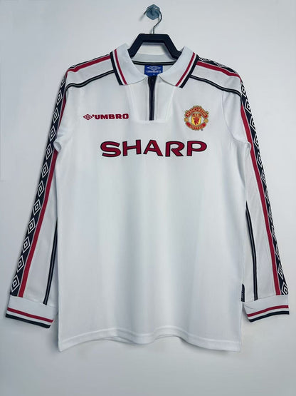 Manchester United 1998 Long Sleeve Anniversary Edition Retro Jersey - front view