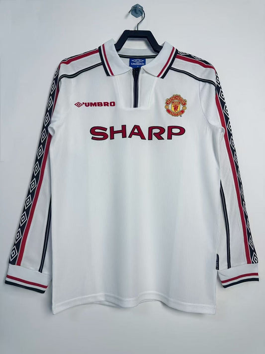 Manchester United 1998 Long Sleeve Anniversary Edition Retro Jersey - front view