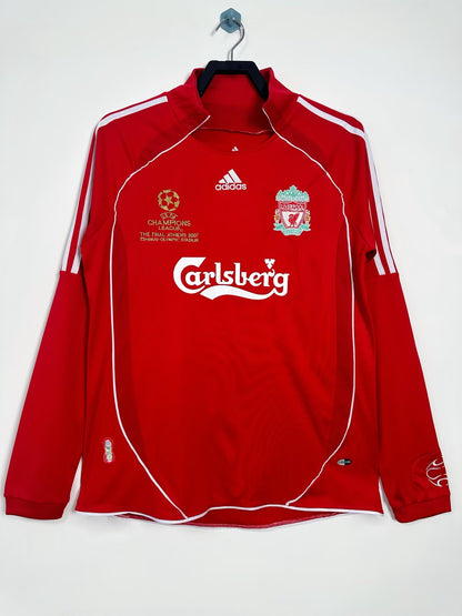 Liverpool 2006/08 Home Long Sleeve Champions League Edition Retro Jersey - front view