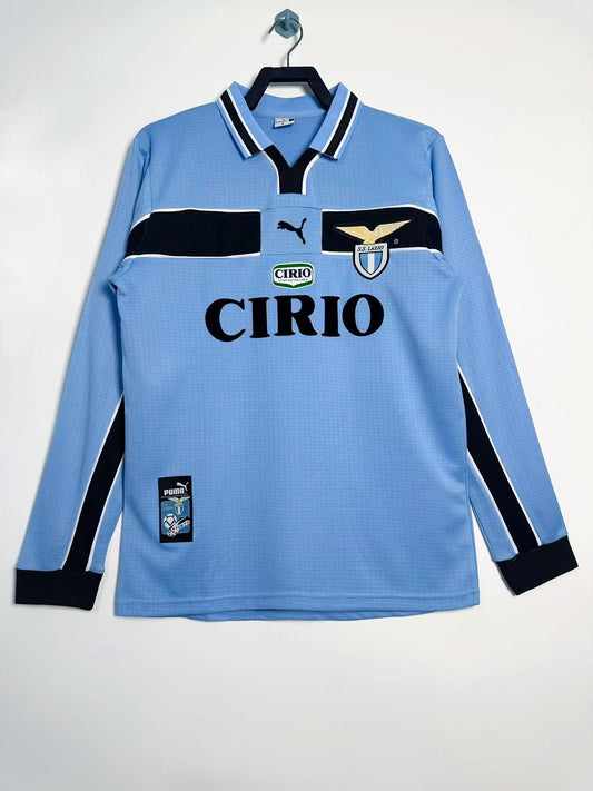 Lazio 1998/99 Home Long Sleeve Retro Jersey - front view