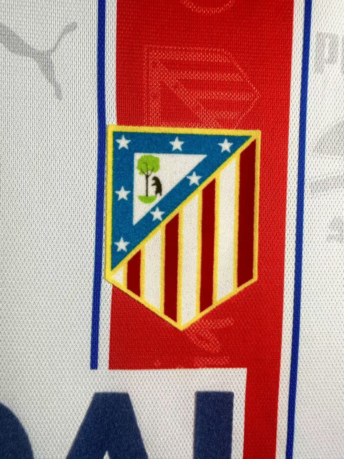 Atletico Madrid 1996/97 Home Retro Jersey - detail view