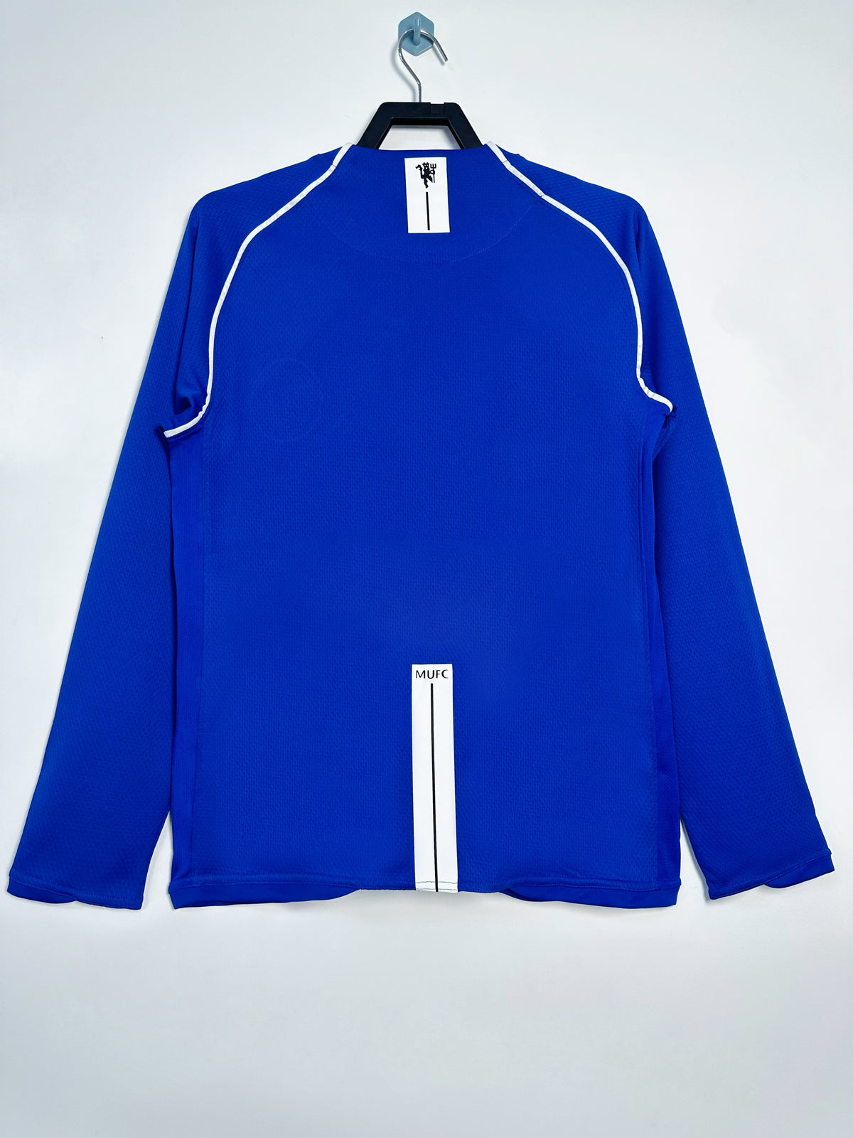 Manchester United 2007/08 Long Sleeve Blue Retro Goalkeeper Jersey - back view