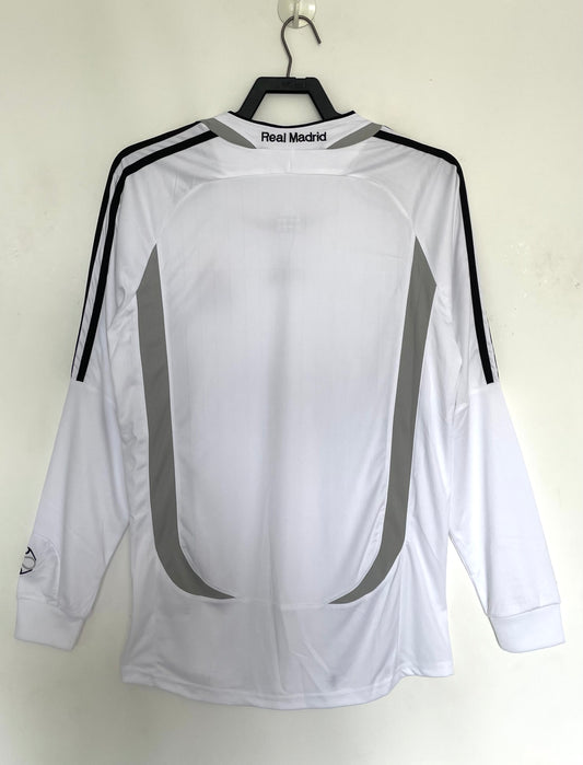 Real Madrid 2006/07 Home Long Sleeve Retro Jersey - back view