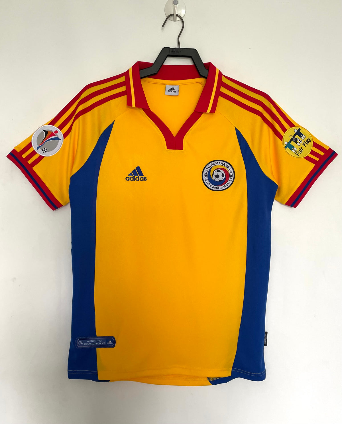 Romania 2000 Home Retro Jersey - front view