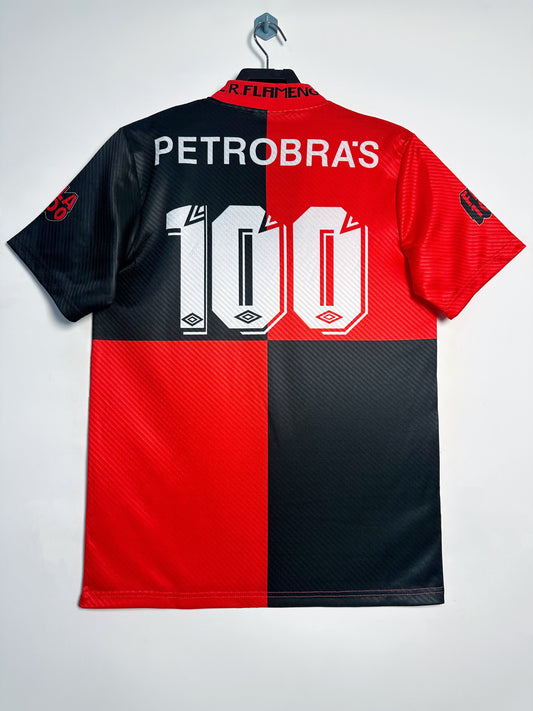 Flamengo 1995 Home 100th Anniversary With Number Retro Jersey - back view