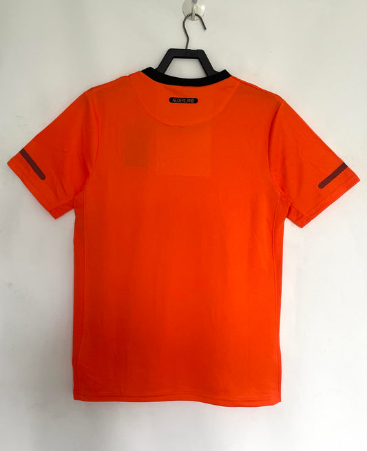 Netherlands 2010 Home Retro Jersey - back view