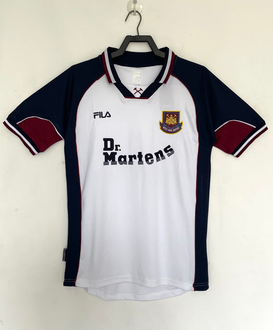 West Ham United 1999/01 Away Retro Jersey - front view