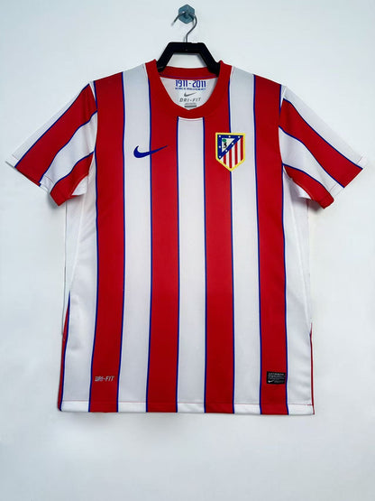 Atletico Madrid 2011/12 Home Champions League Edition Retro Jersey - front view