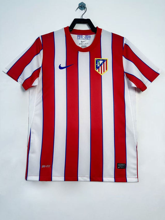 Atletico Madrid 2011/12 Home League Edition Retro Jersey - front view