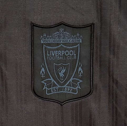 Liverpool 1995/96 Special Edition Black Retro Jersey - detail view