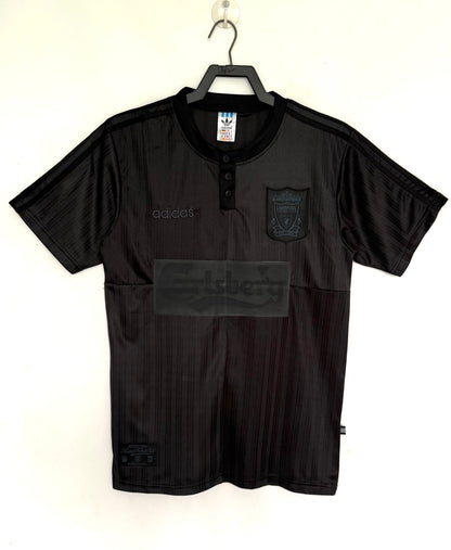 Liverpool 1995/96 Special Edition Black Retro Jersey - front view