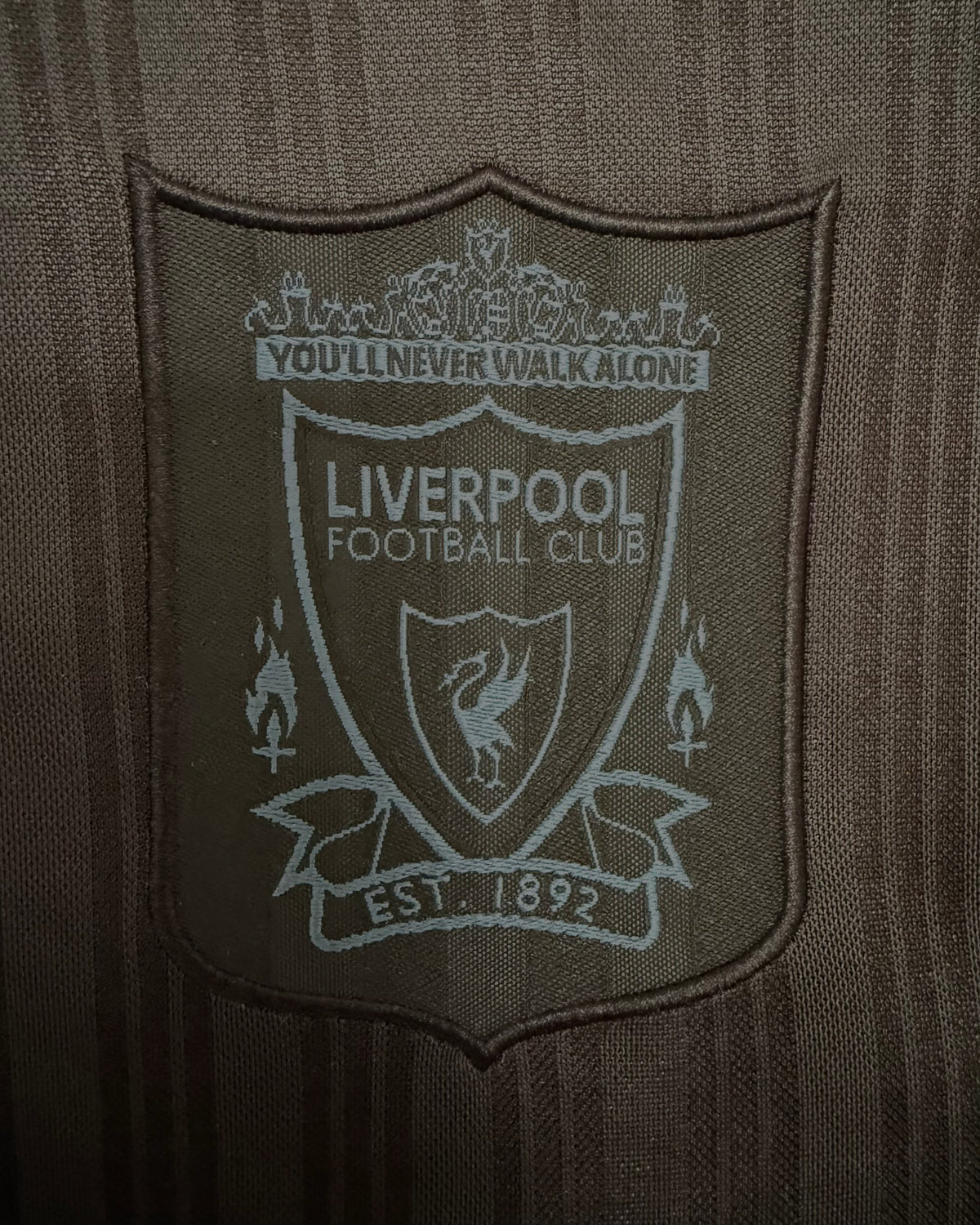 Liverpool 1995/96 Long Sleeve Special Edition Black Retro Jersey - detail view