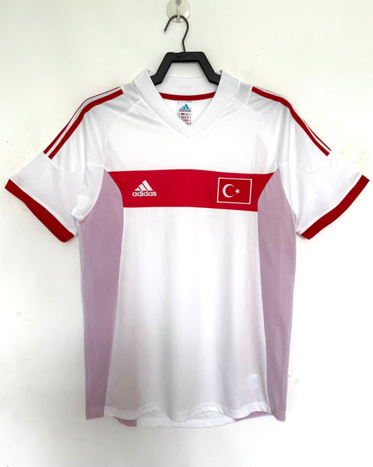 Turkey 2002 Away White Retro Jersey - front view