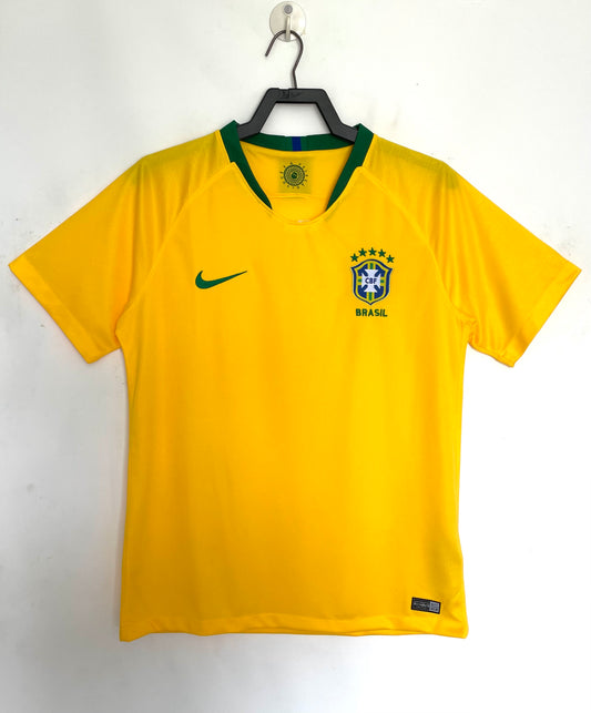 Brazil 2018 Home Retro Jersey - front view