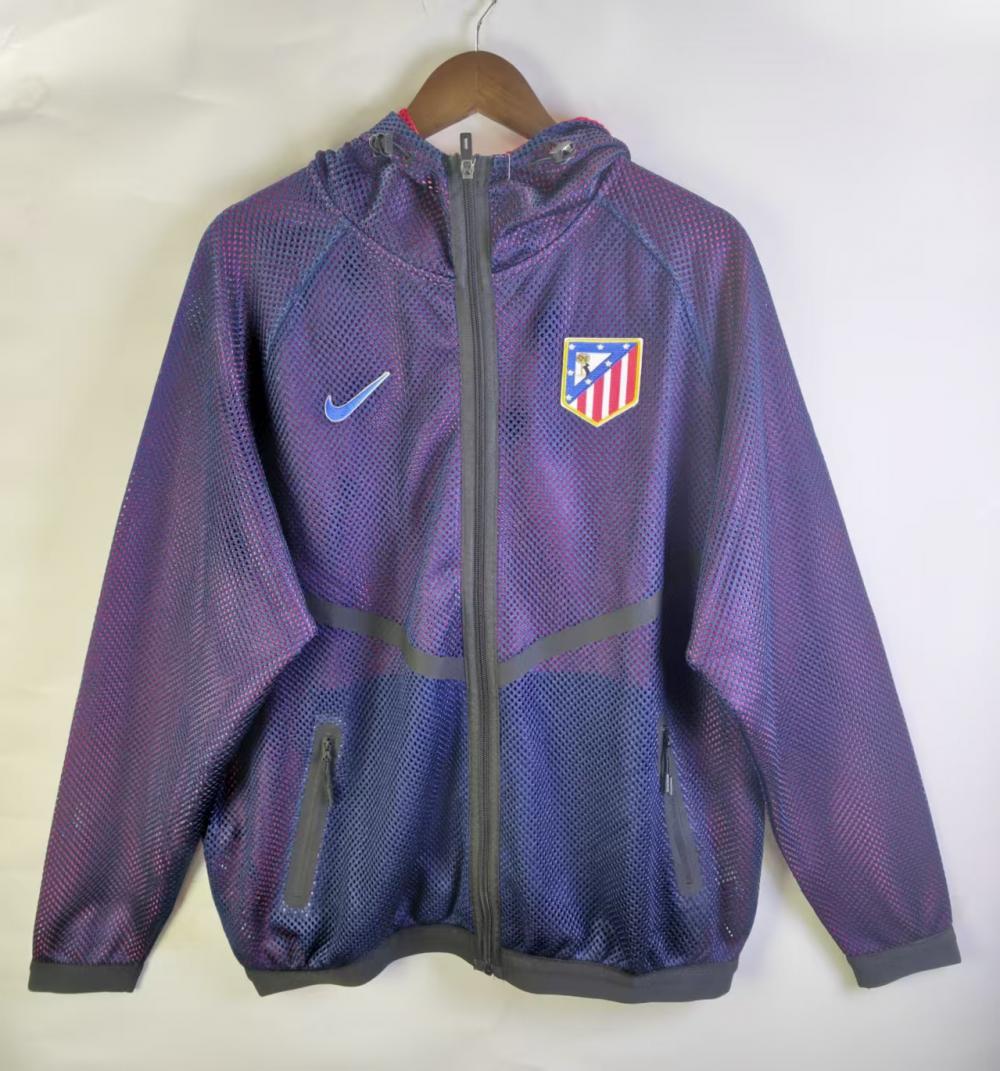 Atletico Madrid 2026 Reversible Walkout Top - Royal Blue/Red - front view