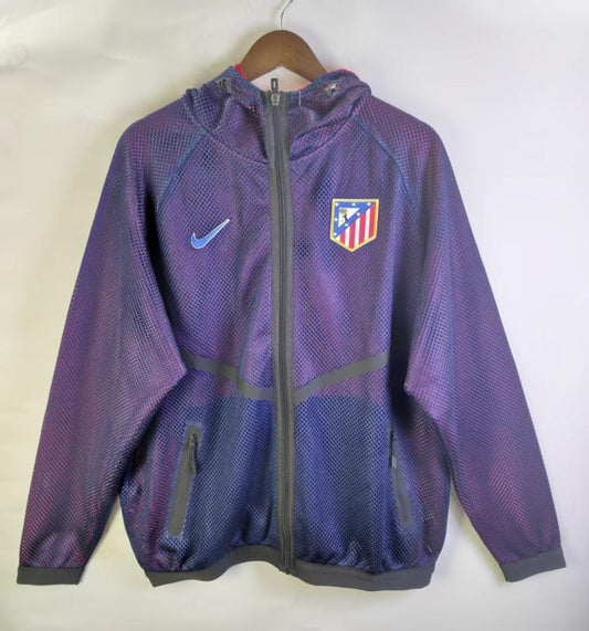 Atletico Madrid 2026 Reversible Walkout Top - Royal Blue/Red - front view