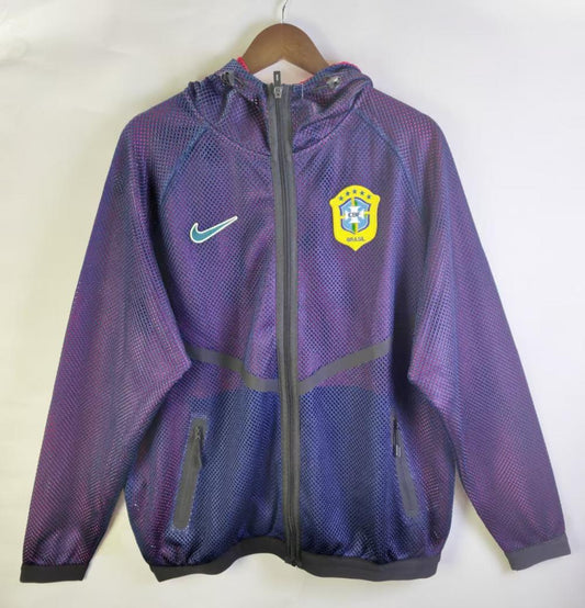 Brazil 2026 Reversible Walkout Top - Royal Blue/Red - front view