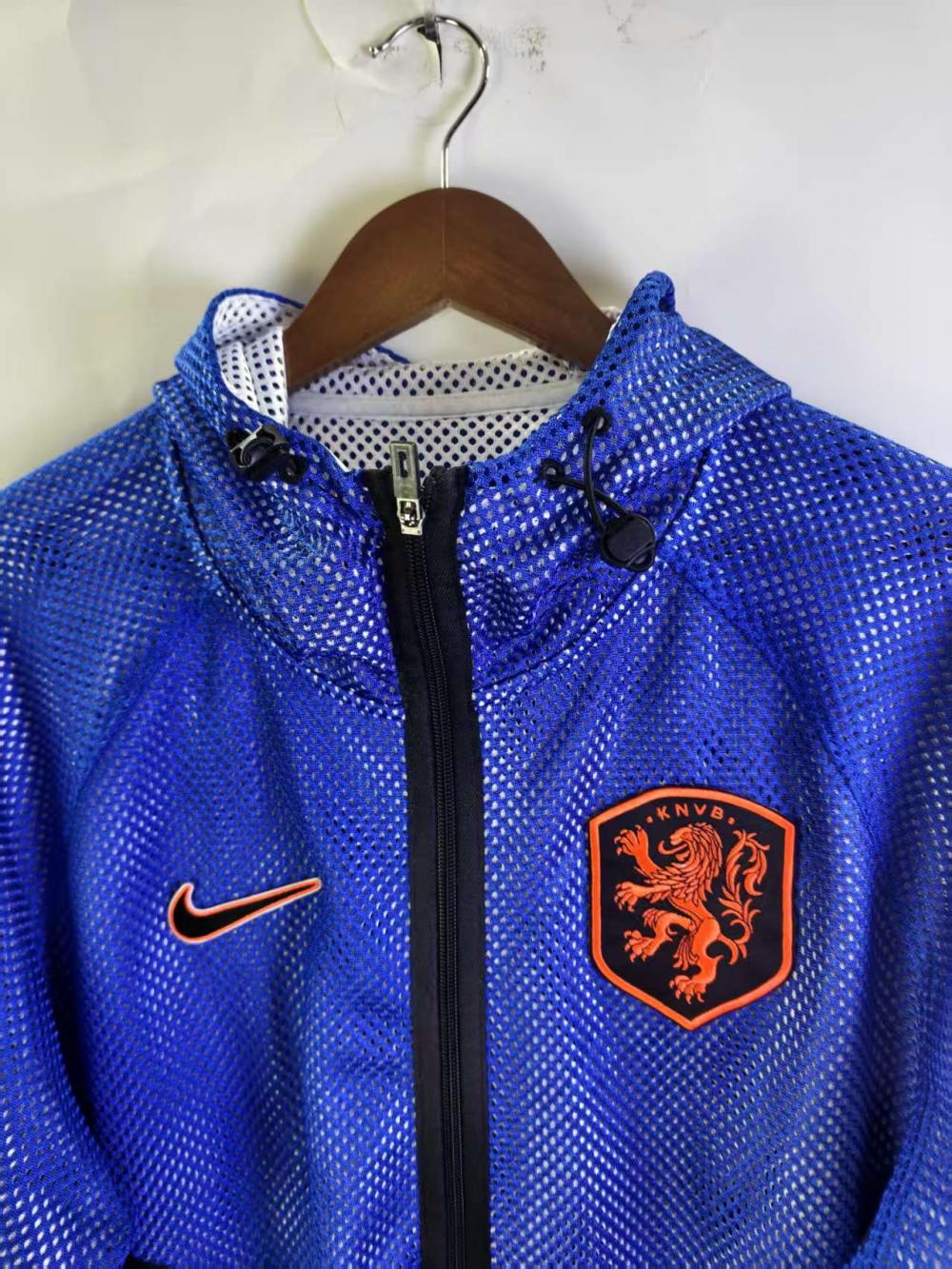 Netherlands 2026 Reversible Walkout Top - Blue/White - front view
