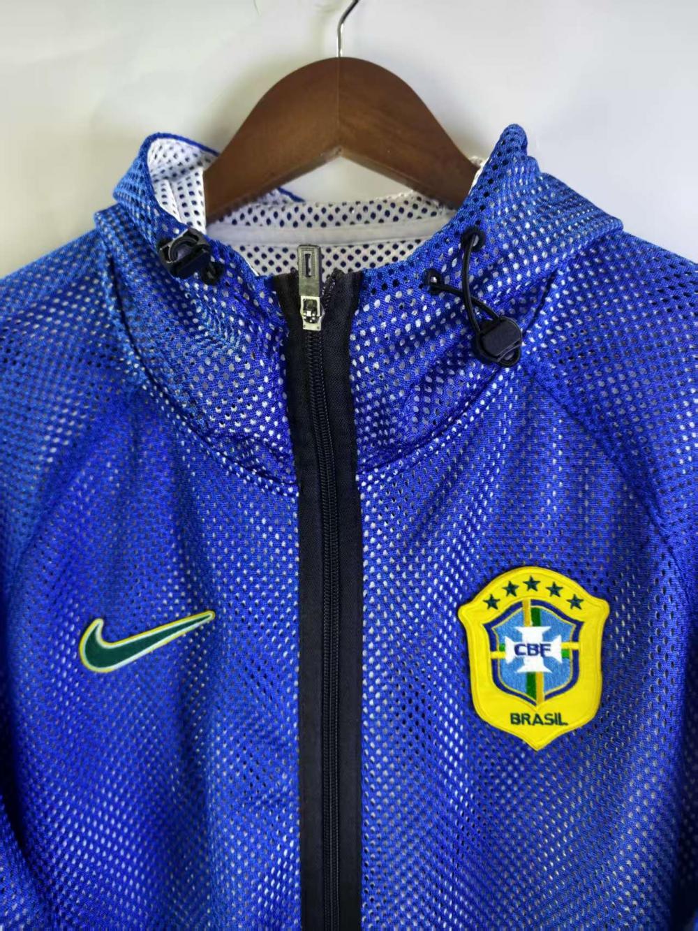 Brazil 2026 Reversible Walkout Top - Blue/White - front view