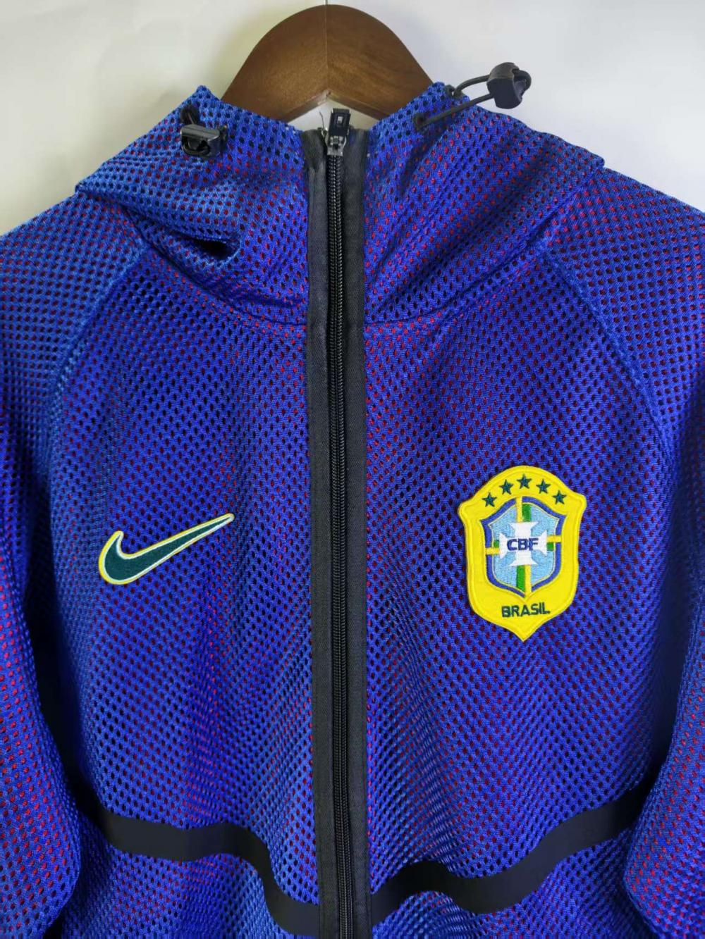 Brazil 2026 Reversible Walkout Top - Blue/Red - front view