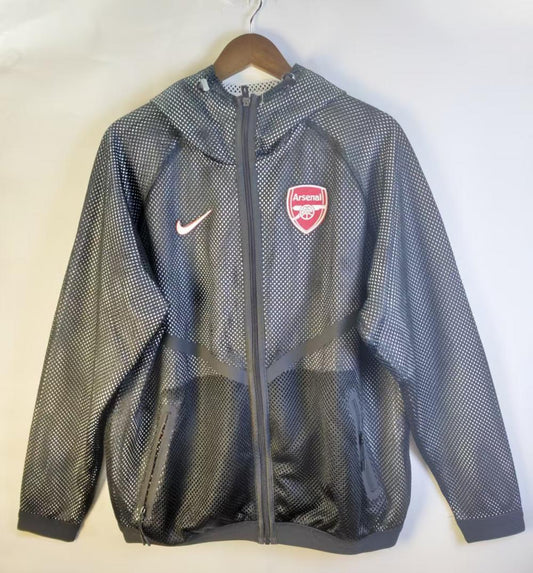 Arsenal 2026 Reversible Walkout Top - Black/White - front view