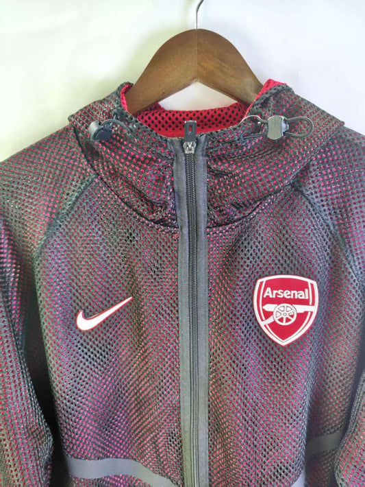 Arsenal 2026 Reversible Walkout Top - Black/Red - front view