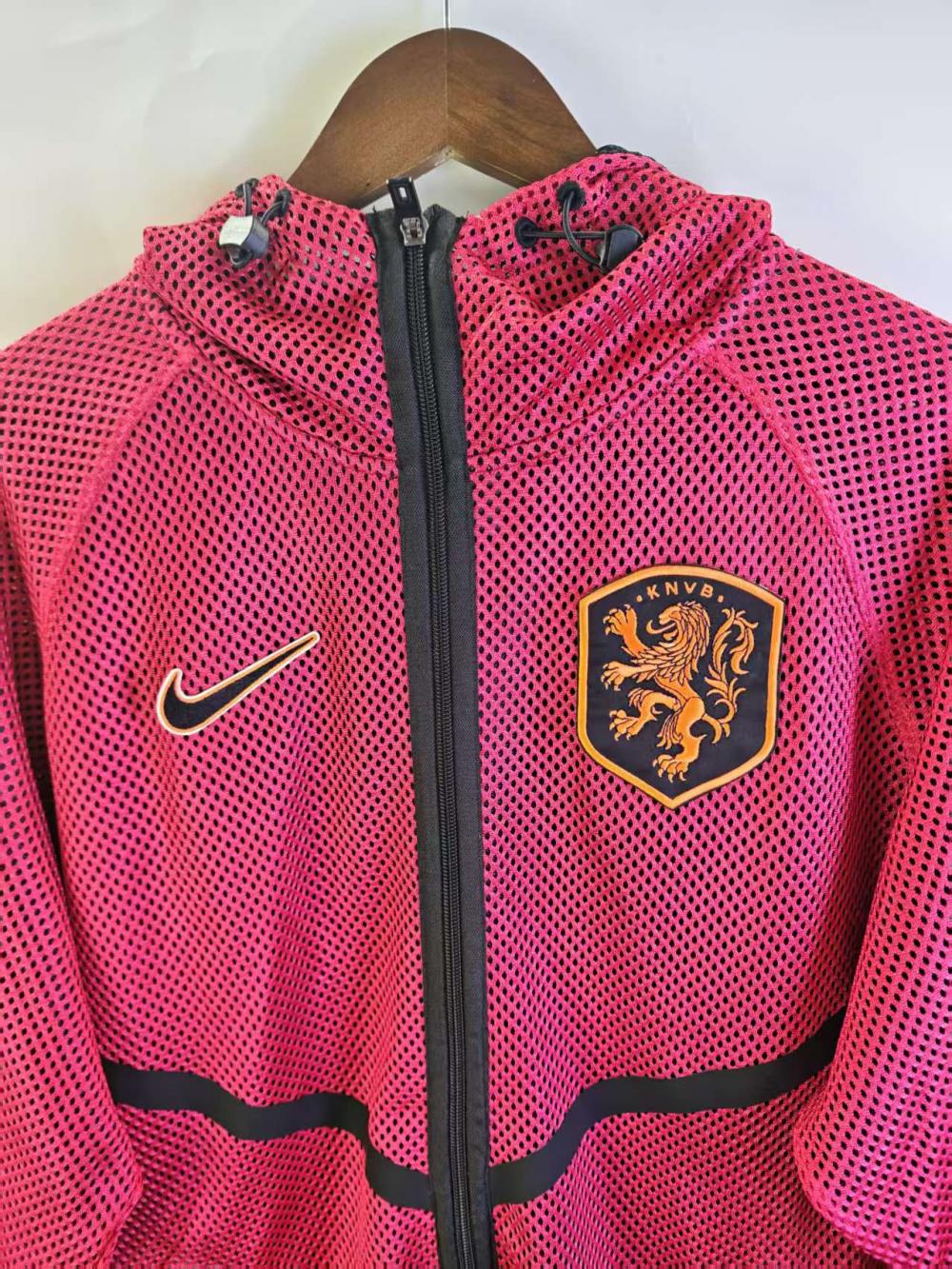 Netherlands 2026 Reversible Walkout Top - Red/Black - front view
