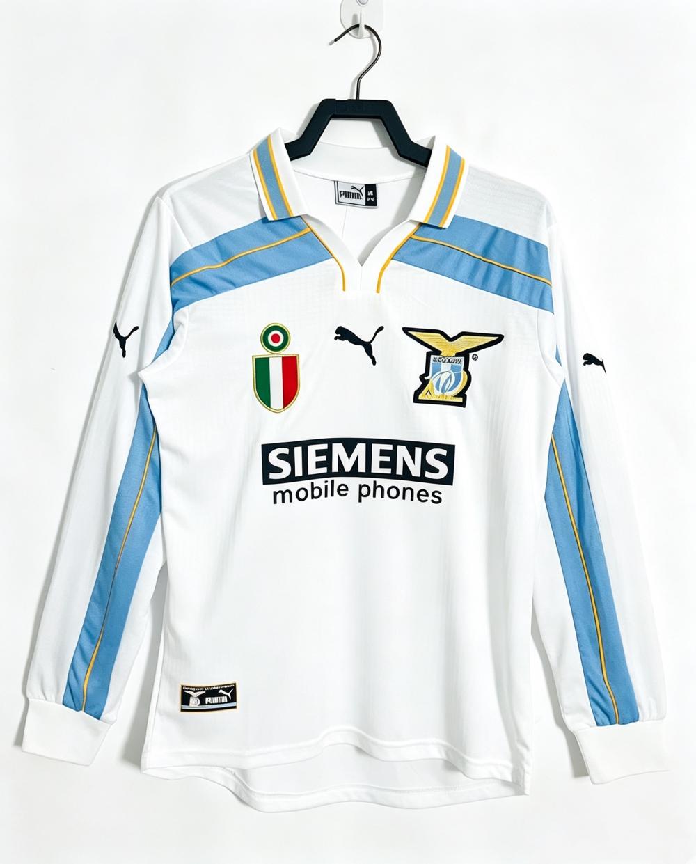 Lazio 2000/01 Away Long Sleeve Retro Jersey - front view
