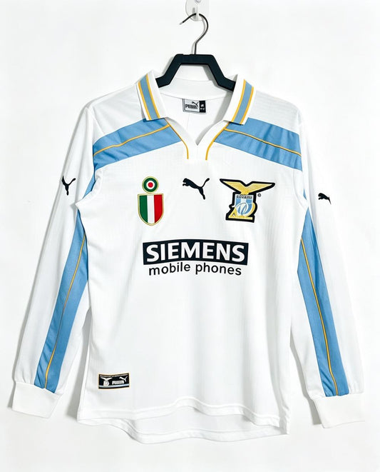 Lazio 2000/01 Away Long Sleeve Retro Jersey - front view