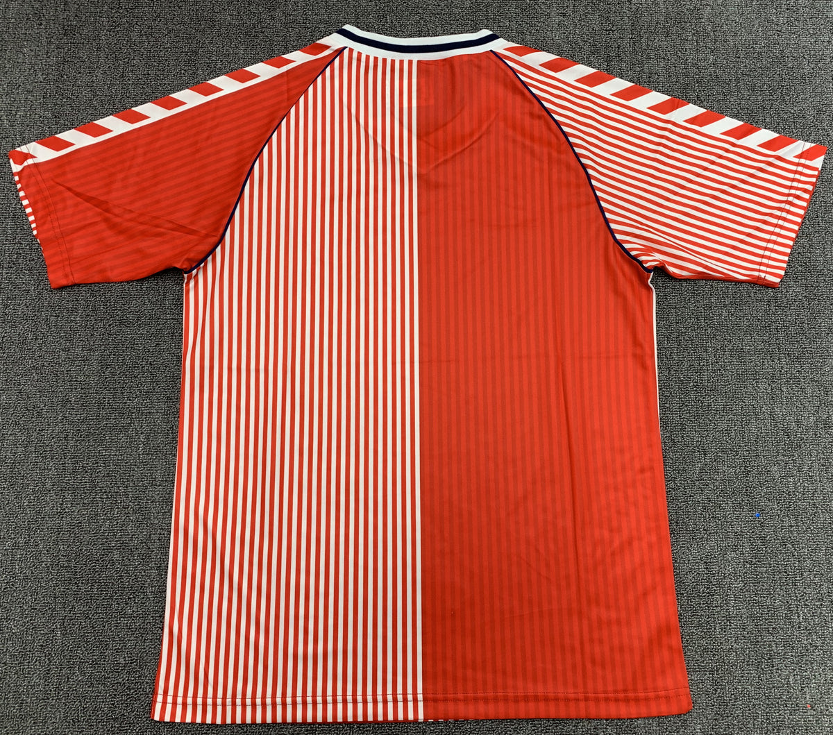Denmark 1986 Home Retro Jersey - back view