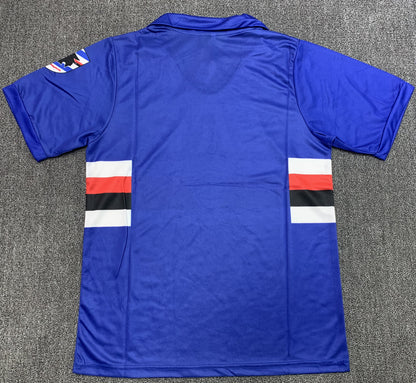 Sampdoria 1990/91 Home Retro Jersey - back view