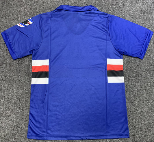 Sampdoria 1990/91 Home Retro Jersey - back view