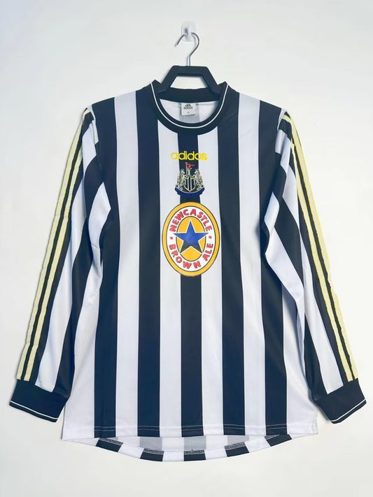 Newcastle United 1997/99 Home Long Sleeve Retro Jersey - front view