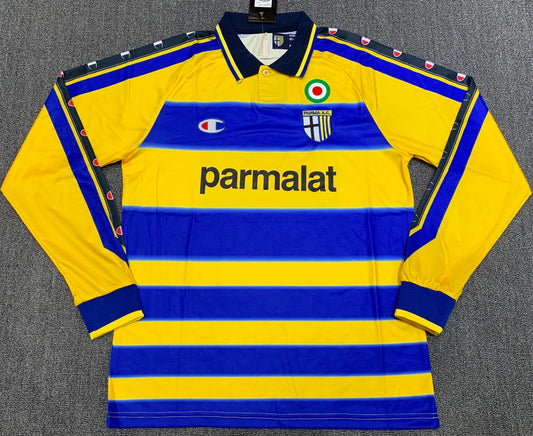 Parma 1999/00 Home Long Sleeve Retro Jersey - front view