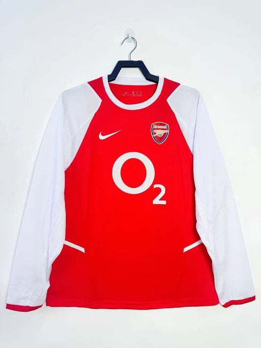 Arsenal 2002/03 Home Long Sleeve Retro Jersey - front view