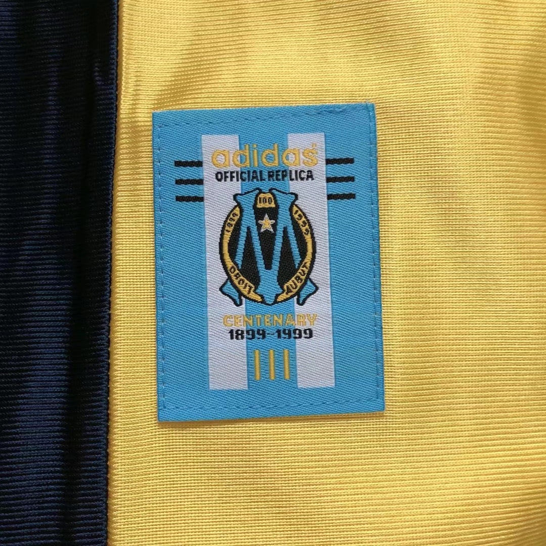 Marseille 1998/99 Away Gold Retro Jersey - detail view