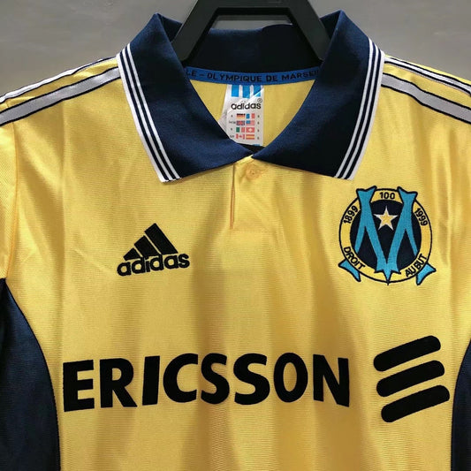 Marseille 1998/99 Away Gold Retro Jersey - front view