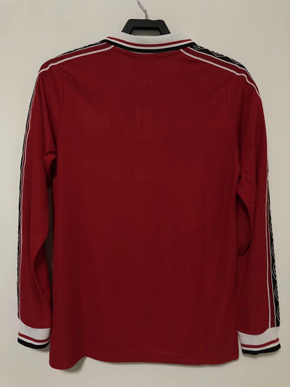 Manchester United 1998 Home Long Sleeve Retro Jersey - back view