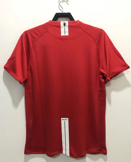 Manchester United 2007/08 Home League Edition Retro Jersey - back view