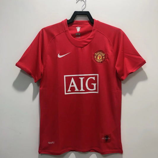 Manchester United 2007/08 Home League Edition Retro Jersey - front view